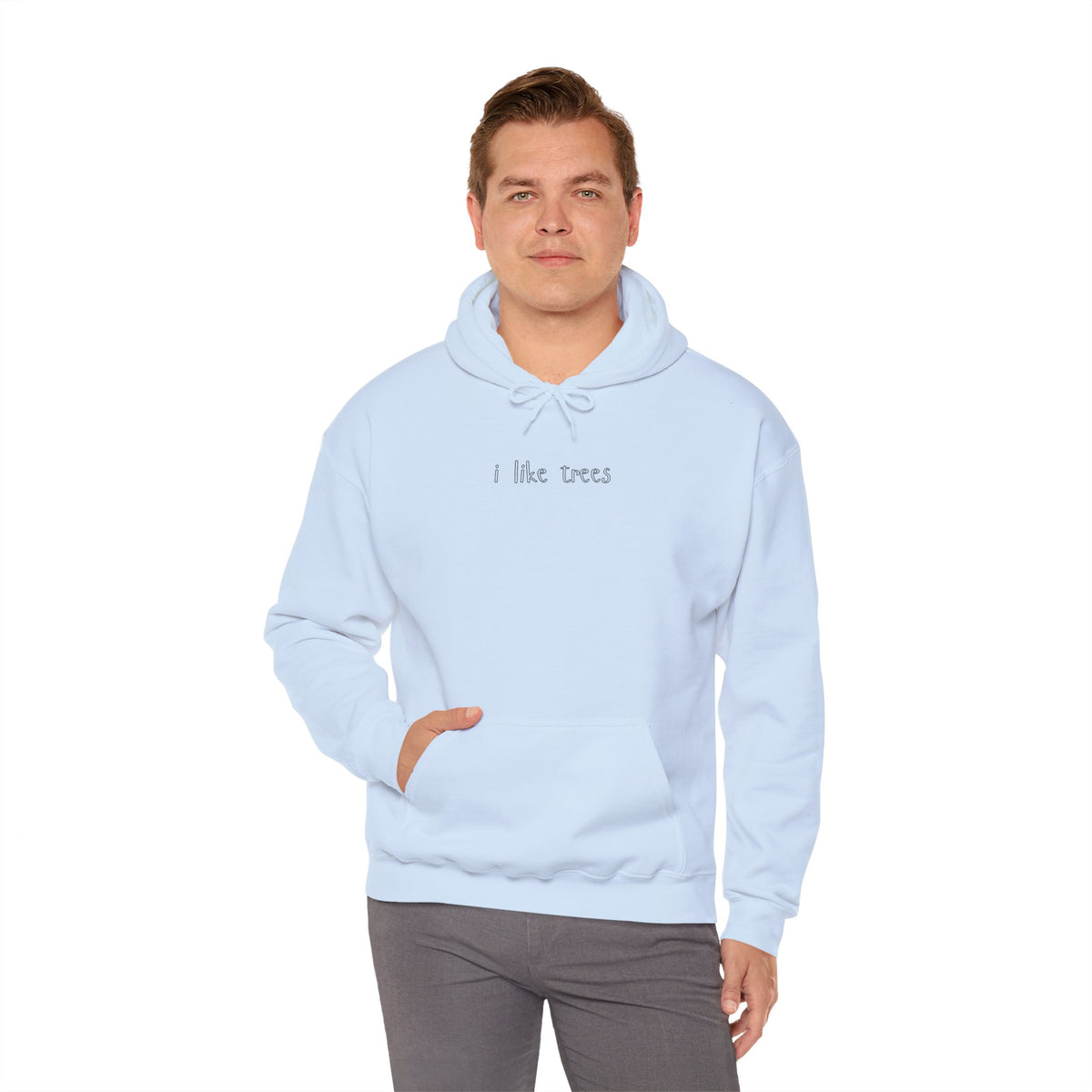 I Like Trees Hoodie – Minimalist Nature Graphic Sweatshirt