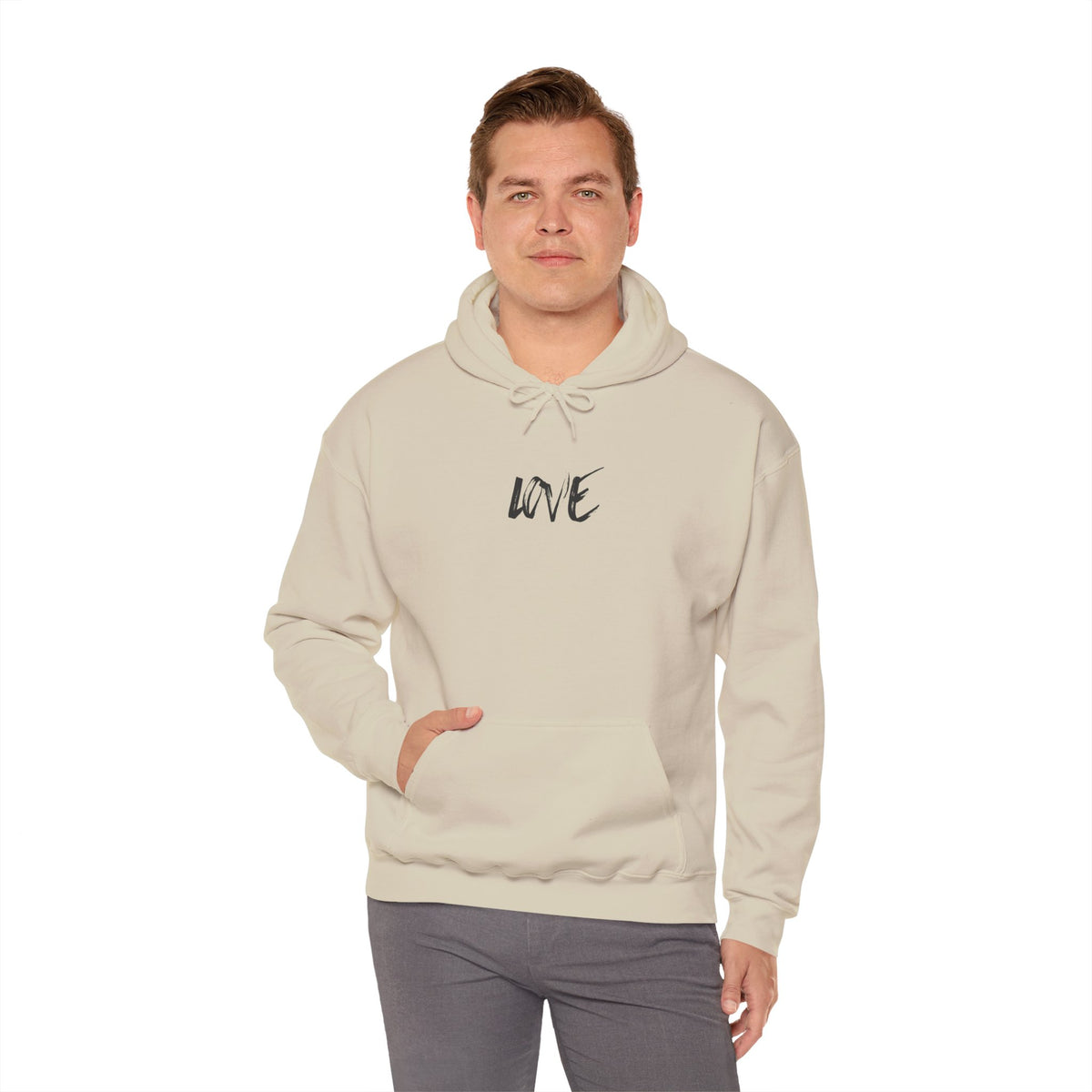 Love Script Hoodie — Minimalist Handwritten Love Pullover
