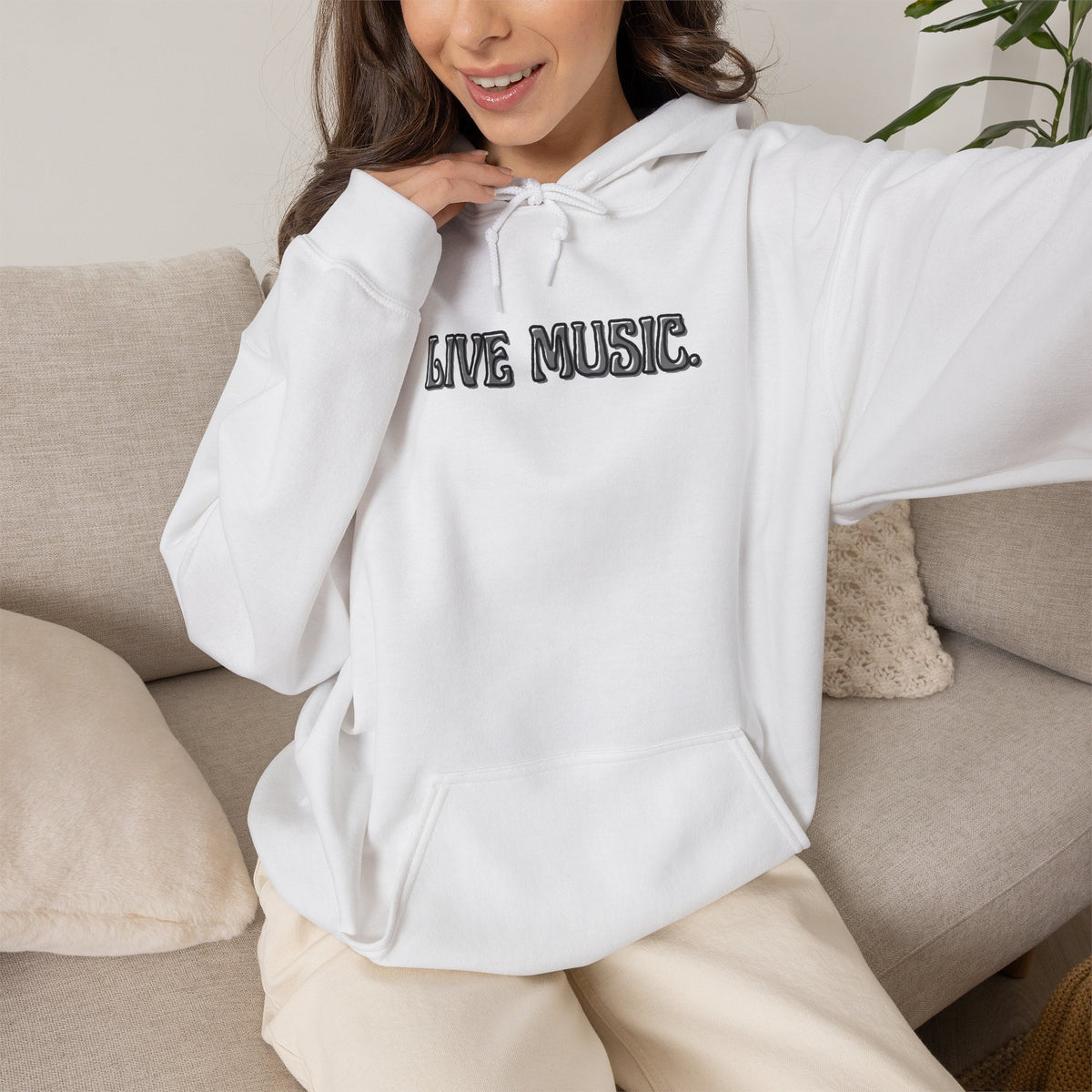 Live Music Hoodie — Vintage Band Tour Style Pullover for Music Lovers