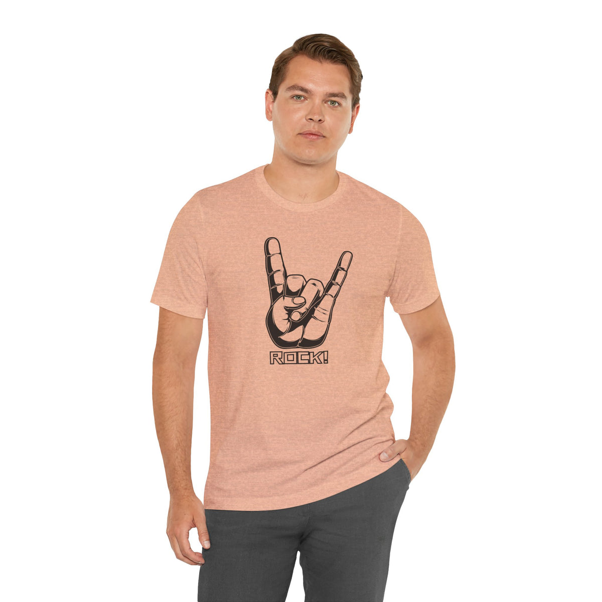 Rock Hand Graphic Tee – "Rock!" Band Concert T-Shirt