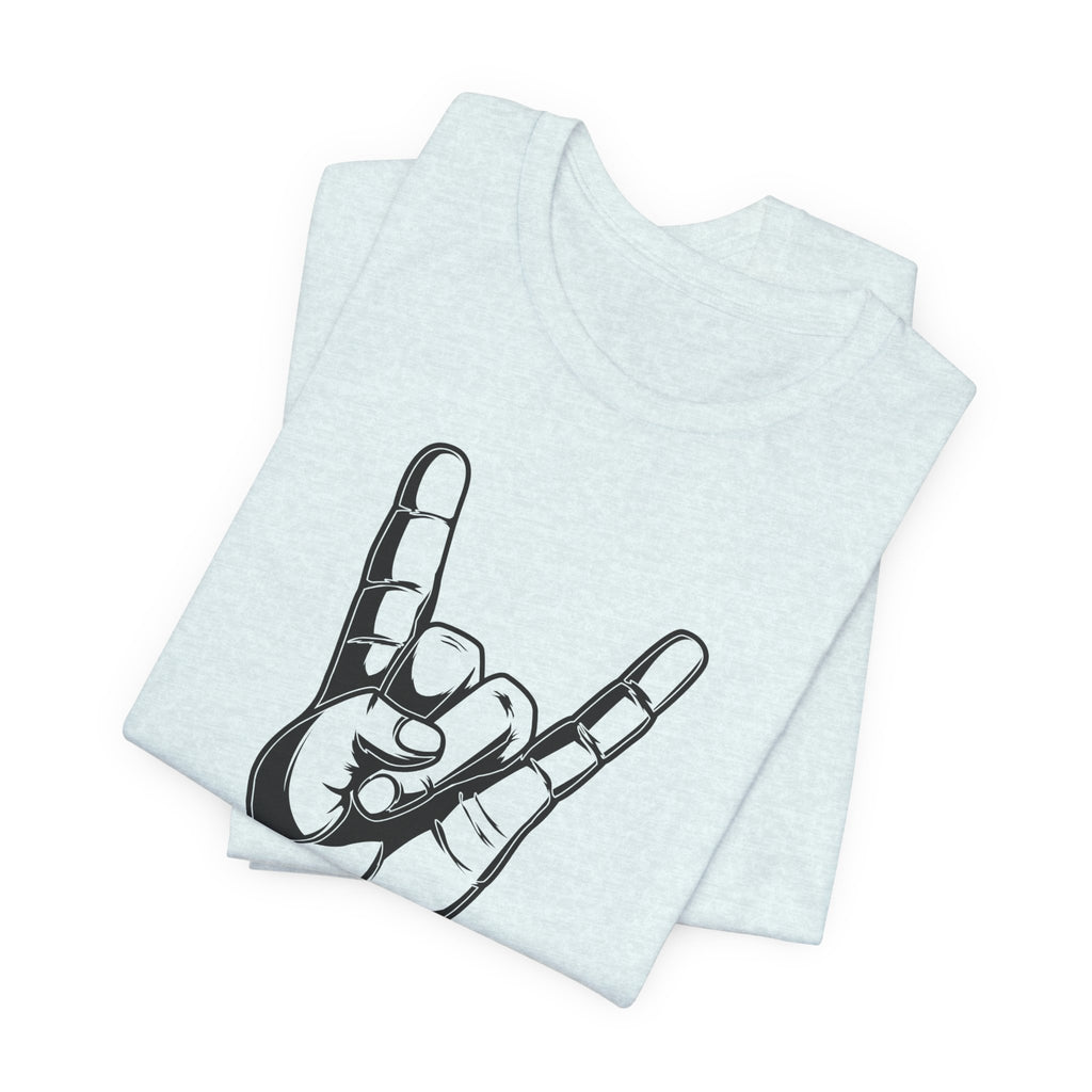 Rock Hand Graphic Tee – "Rock!" Band Concert T-Shirt