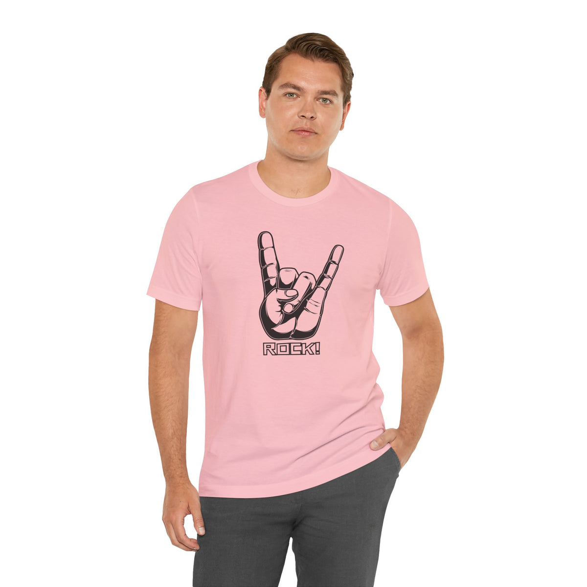 Rock Hand Graphic Tee – "Rock!" Band Concert T-Shirt