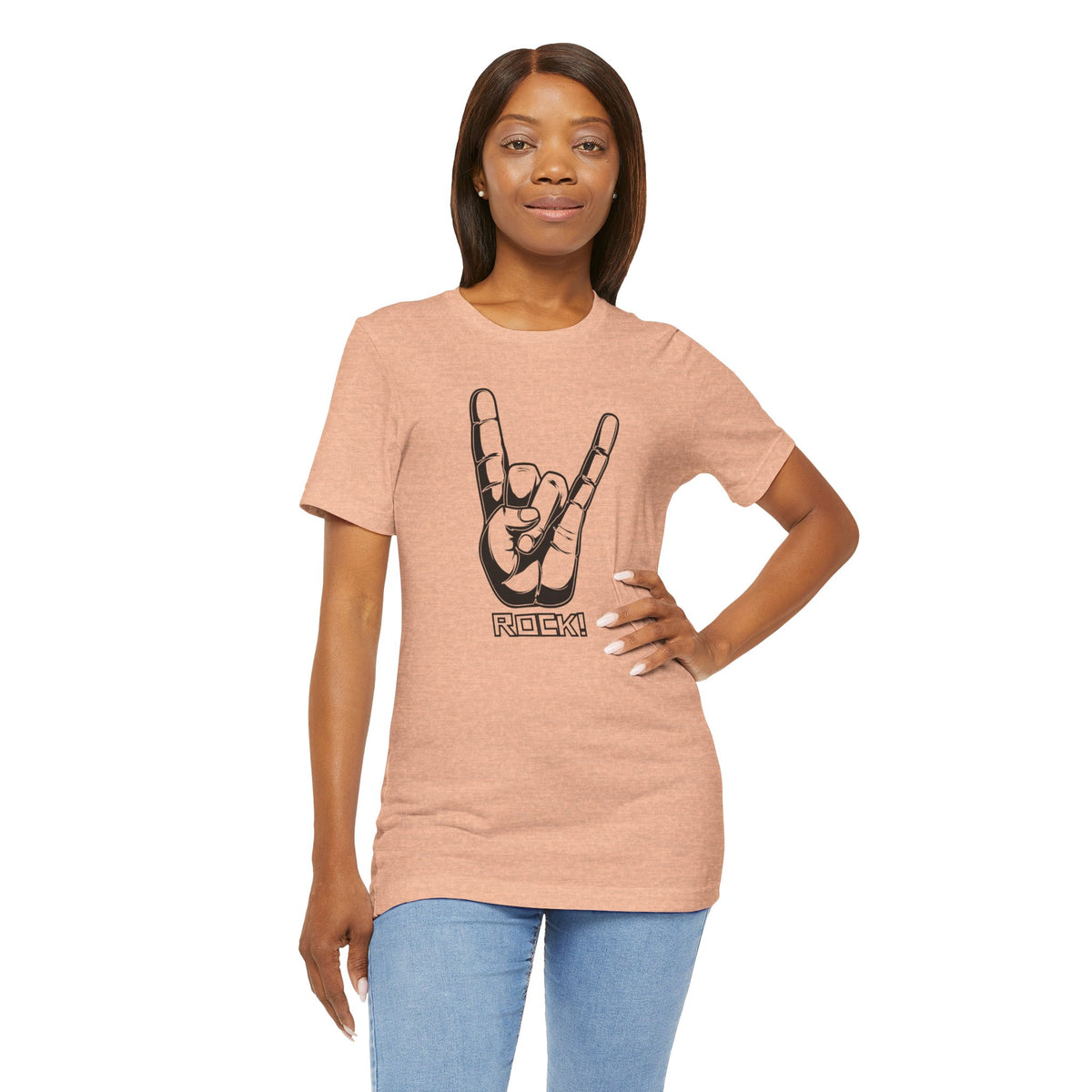 Rock Hand Graphic Tee – "Rock!" Band Concert T-Shirt