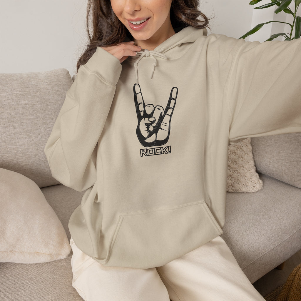Rock On Hoodie — Cozy Graphic Pullover for Music Lovers