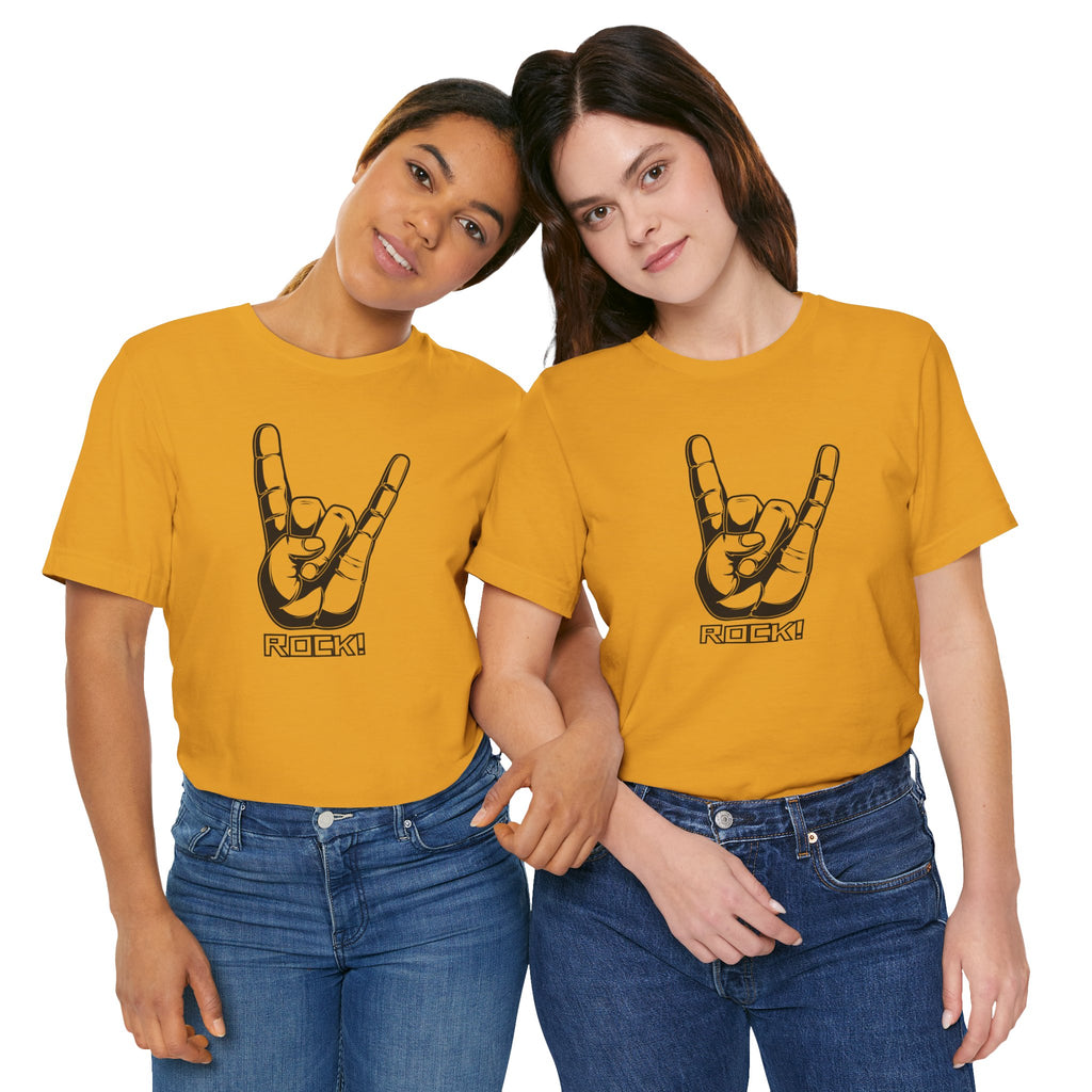 Rock Hand Graphic Tee – "Rock!" Band Concert T-Shirt