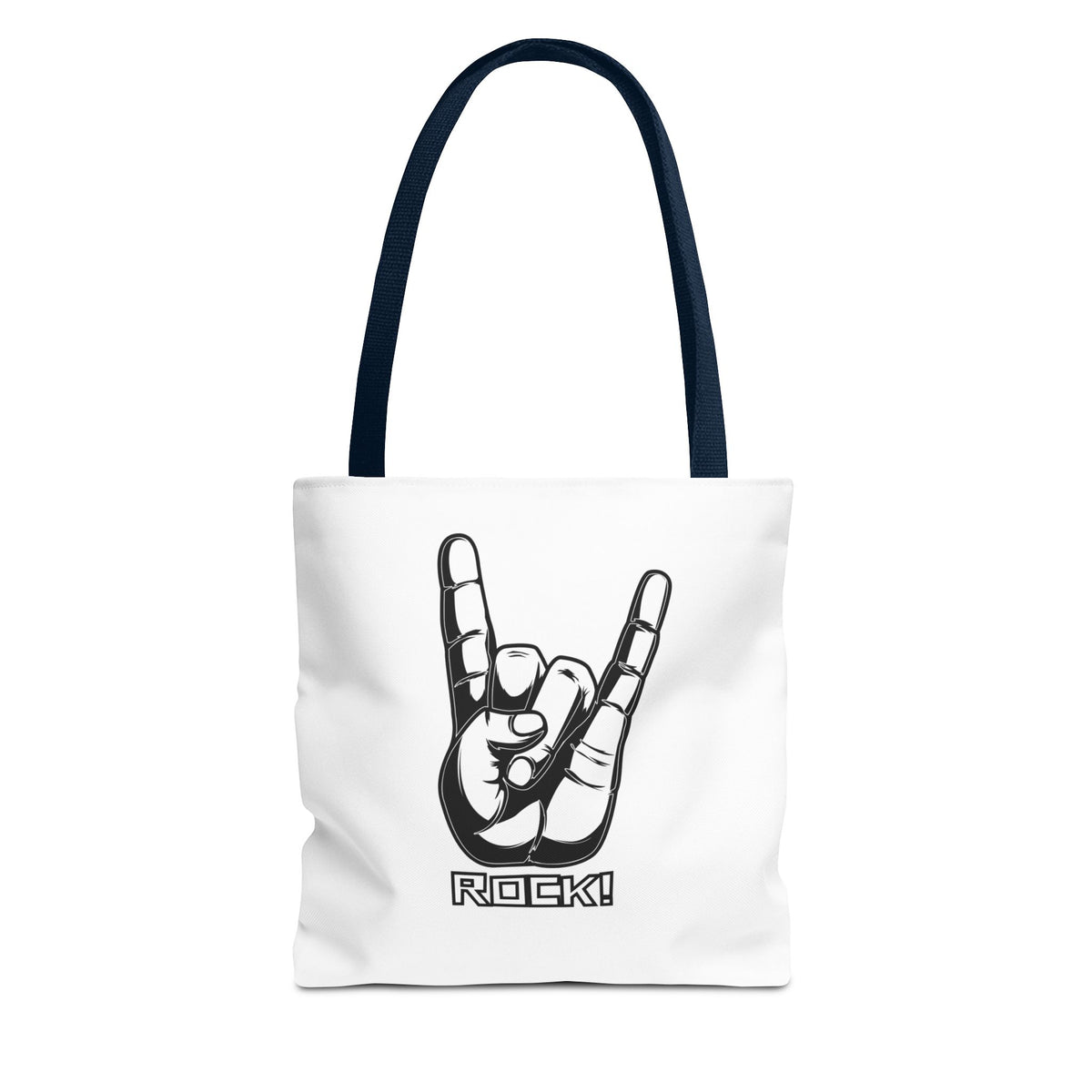 Rock Hand Tote Bag — 'Rock!' Concert Beach Bag for Music Lovers