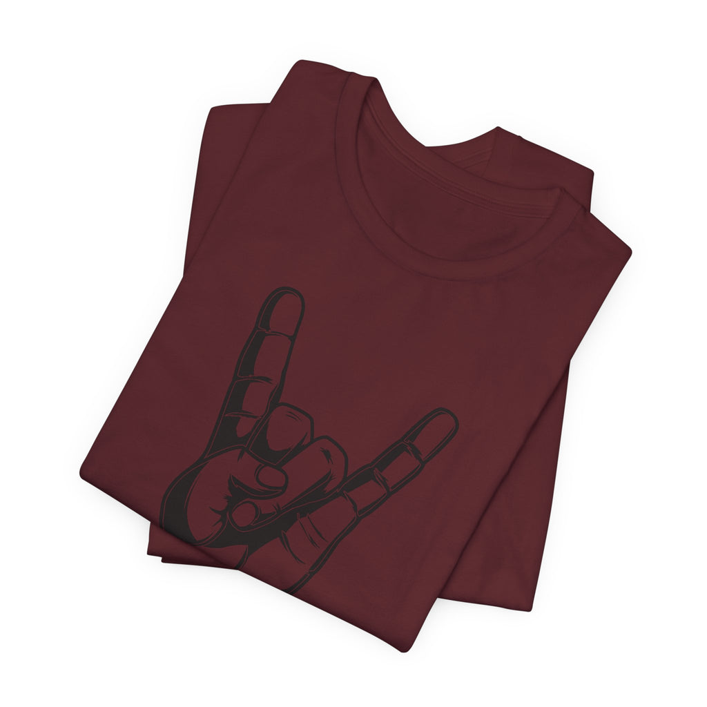 Rock Hand Graphic Tee – "Rock!" Band Concert T-Shirt