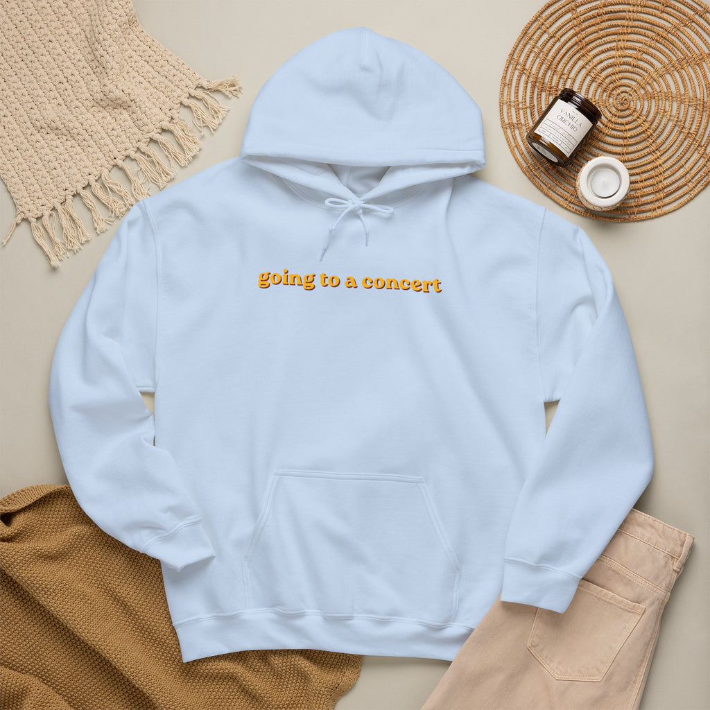 Hoodie — "going to a concert" Minimalist Music Lover Pullover