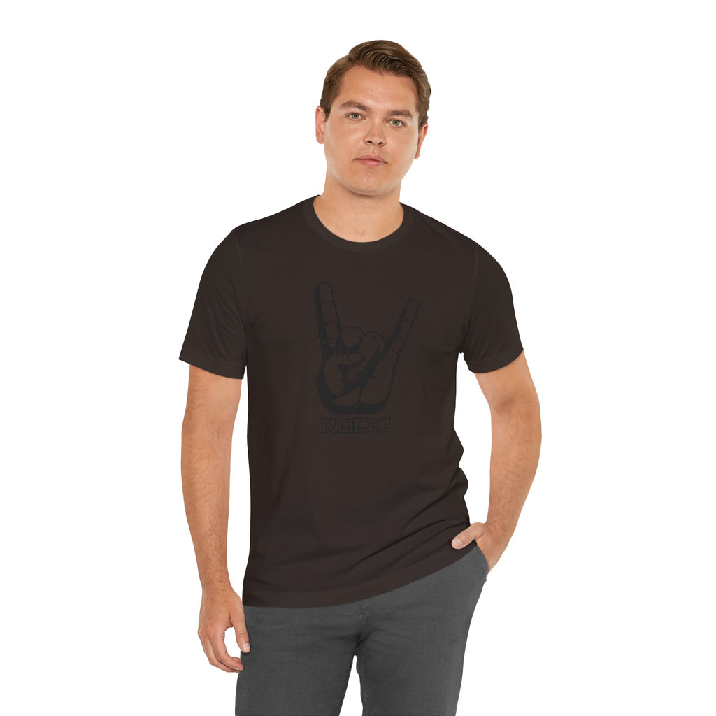 Rock Hand Graphic Tee – "Rock!" Band Concert T-Shirt