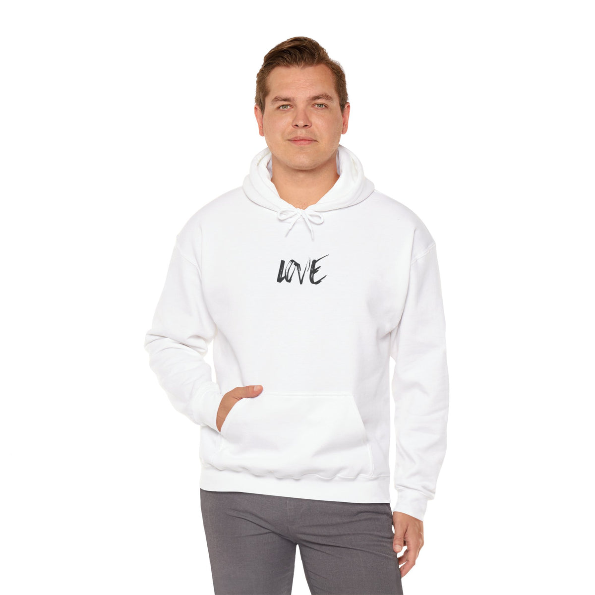 Love Script Hoodie — Minimalist Handwritten Love Pullover