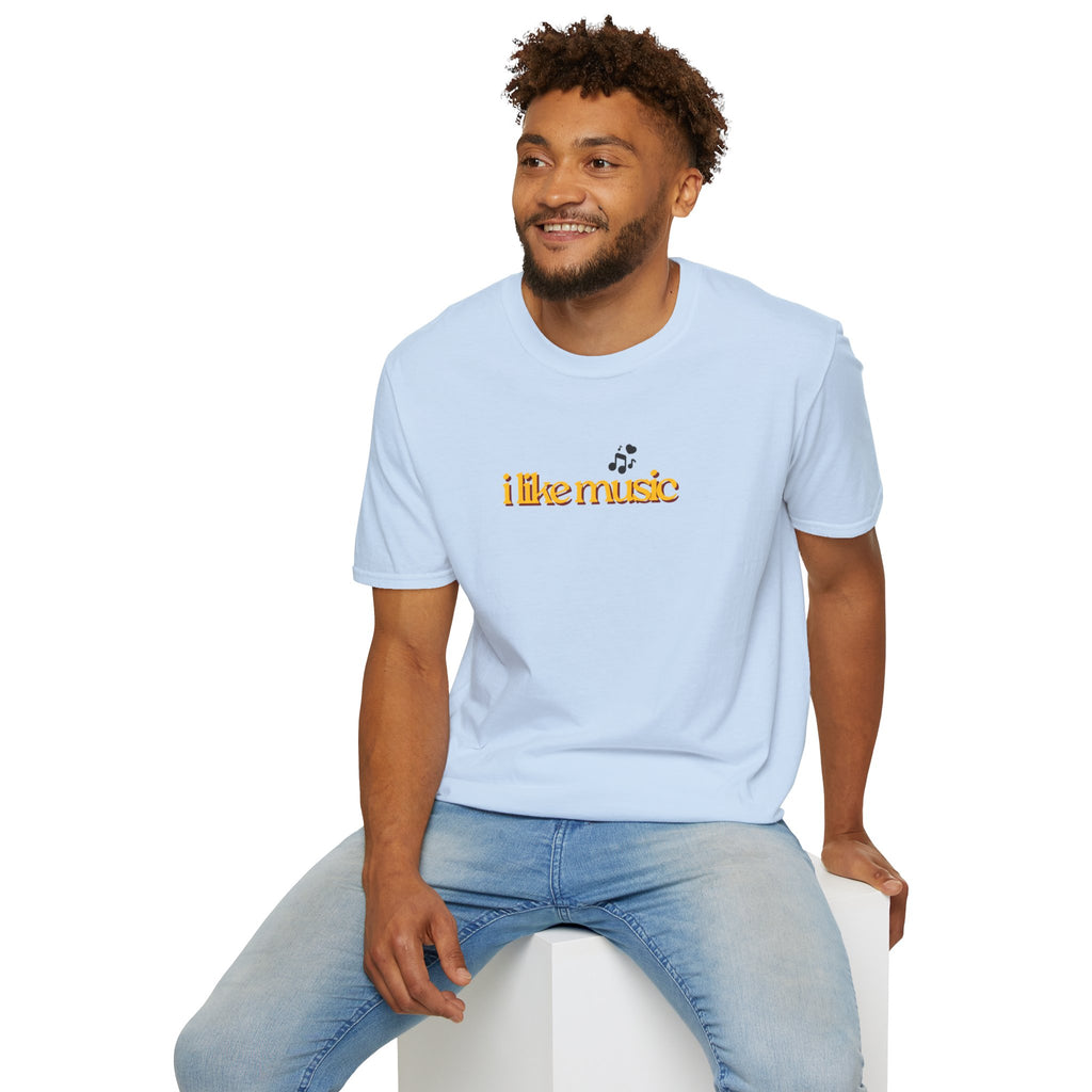 I Like Music T-Shirt – Minimalist Retro Music Note Tee