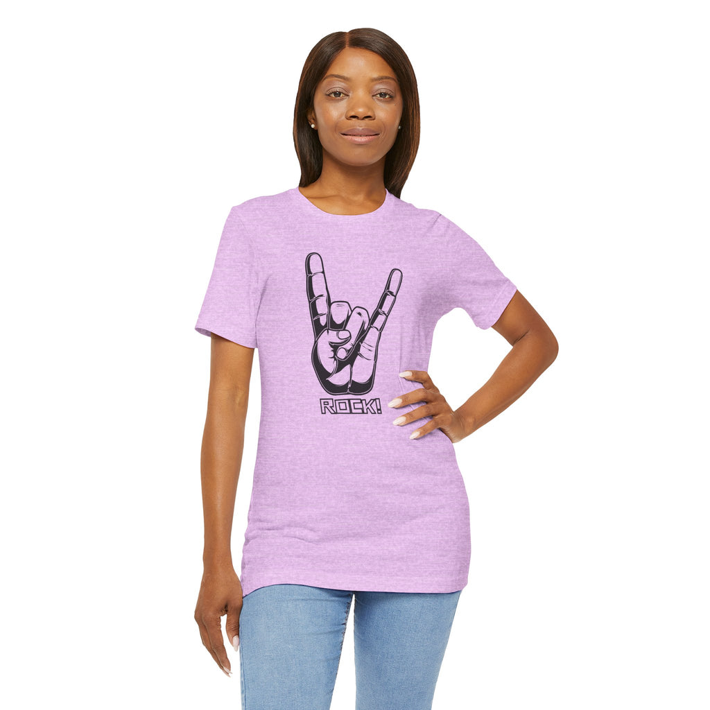 Rock Hand Graphic Tee – "Rock!" Band Concert T-Shirt