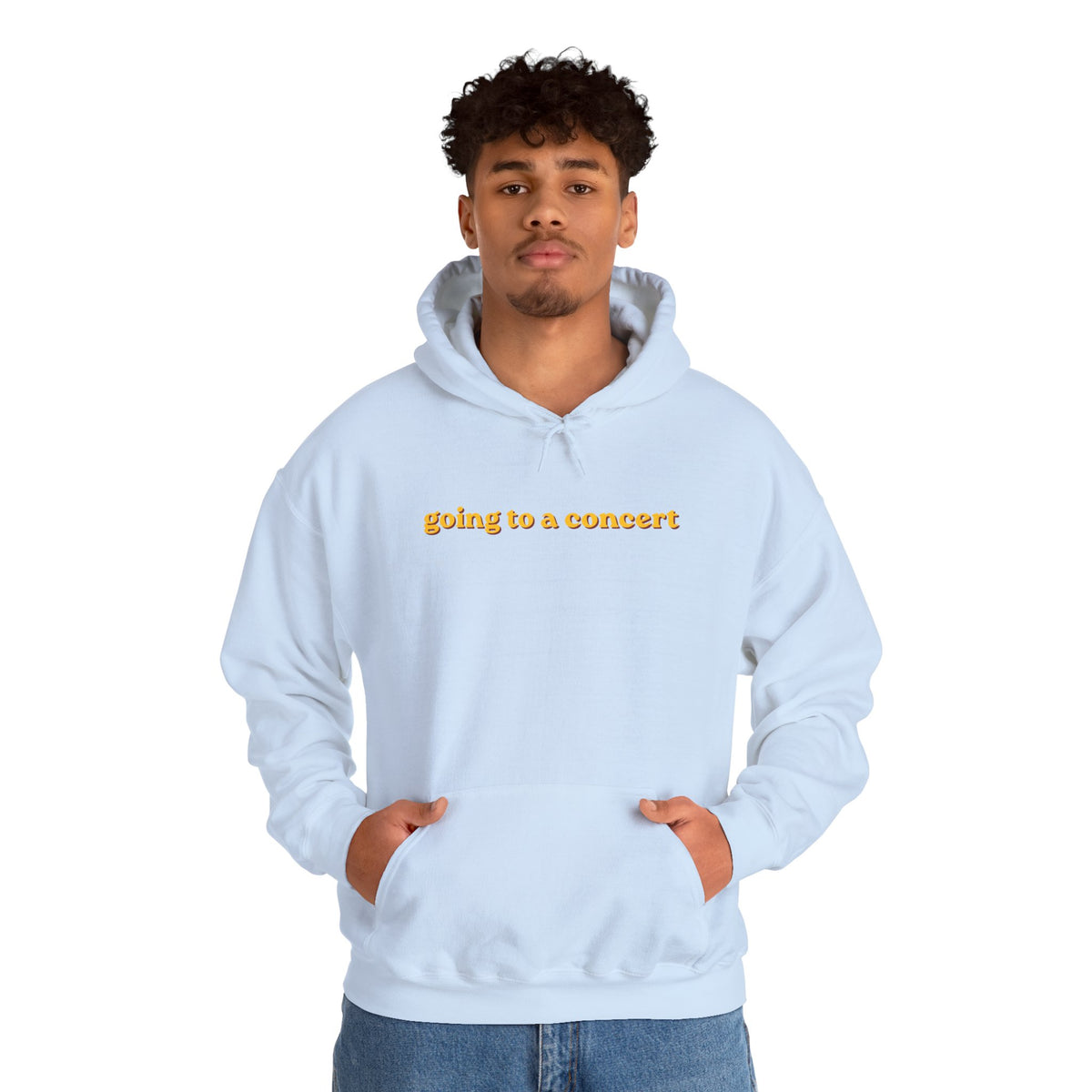 Hoodie — "going to a concert" Minimalist Music Lover Pullover