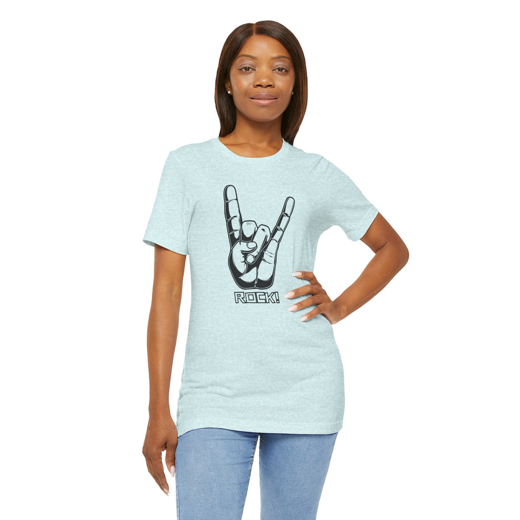 Rock Hand Graphic Tee – "Rock!" Band Concert T-Shirt
