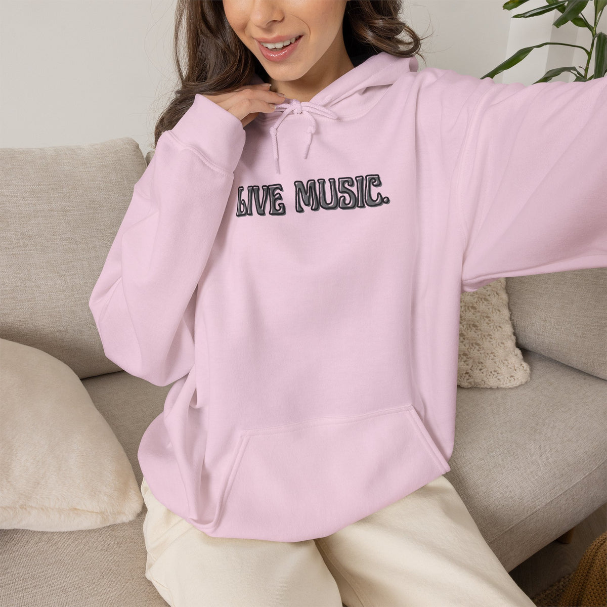 Live Music Hoodie — Vintage Band Tour Style Pullover for Music Lovers