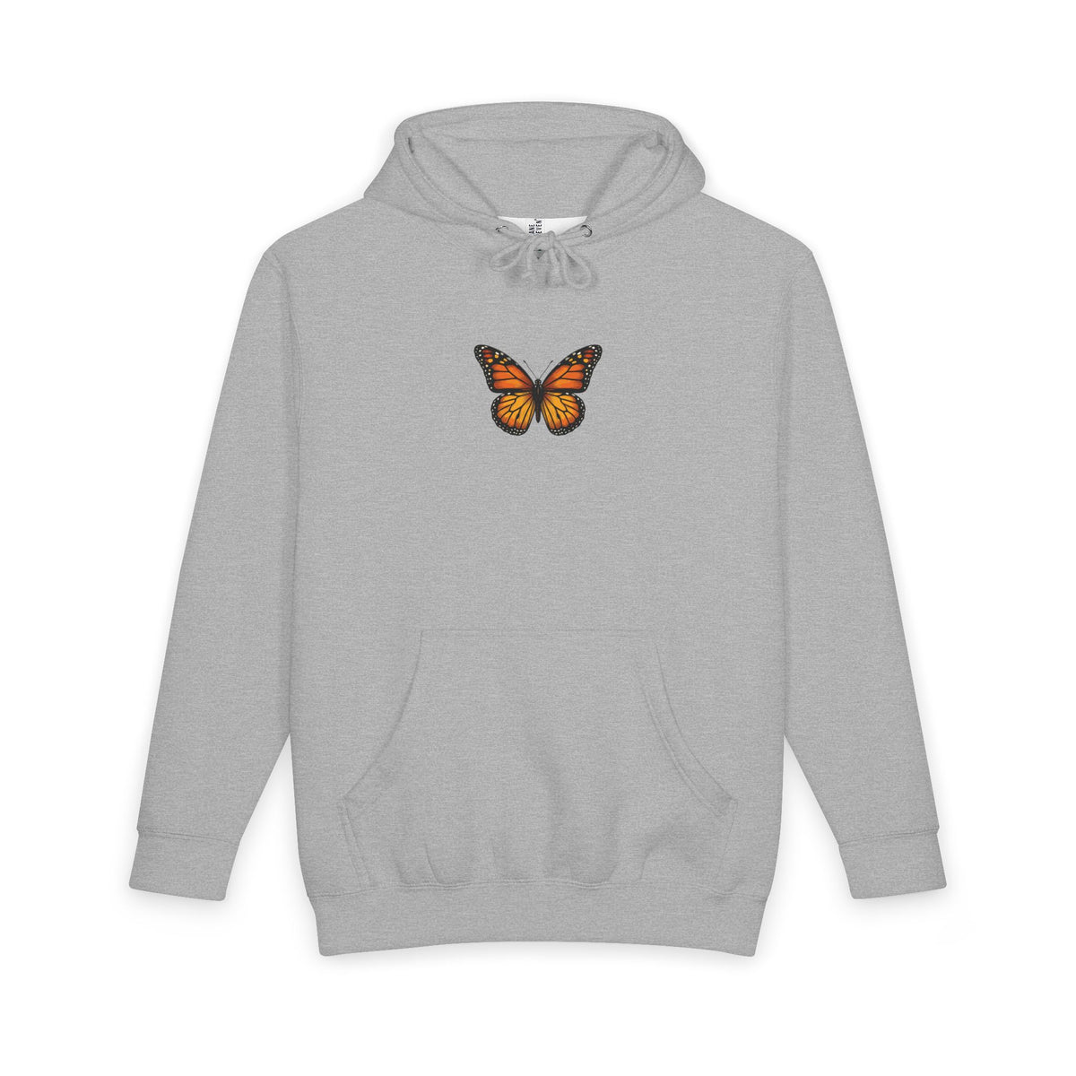 Monarch Butterfly Hoodie — Minimal Floral Butterfly Graphic Pullover