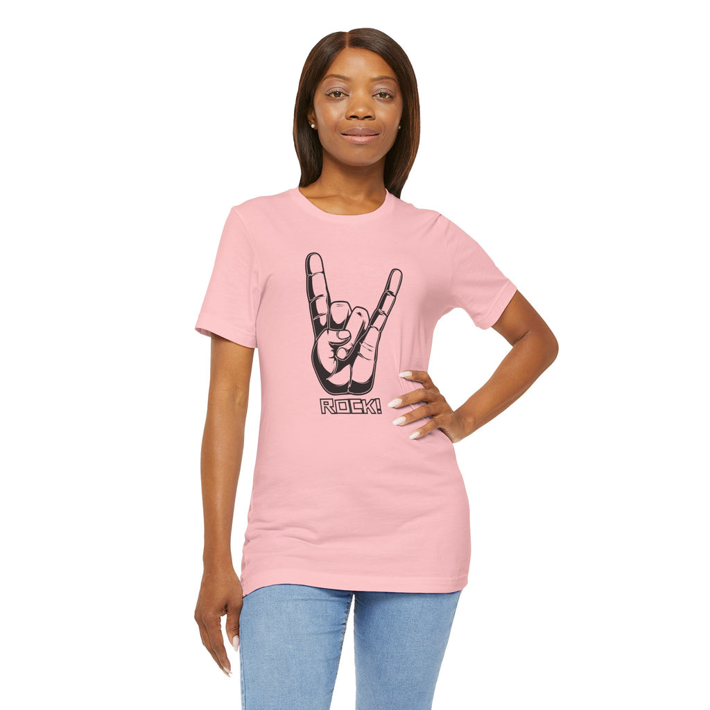 Rock Hand Graphic Tee – "Rock!" Band Concert T-Shirt