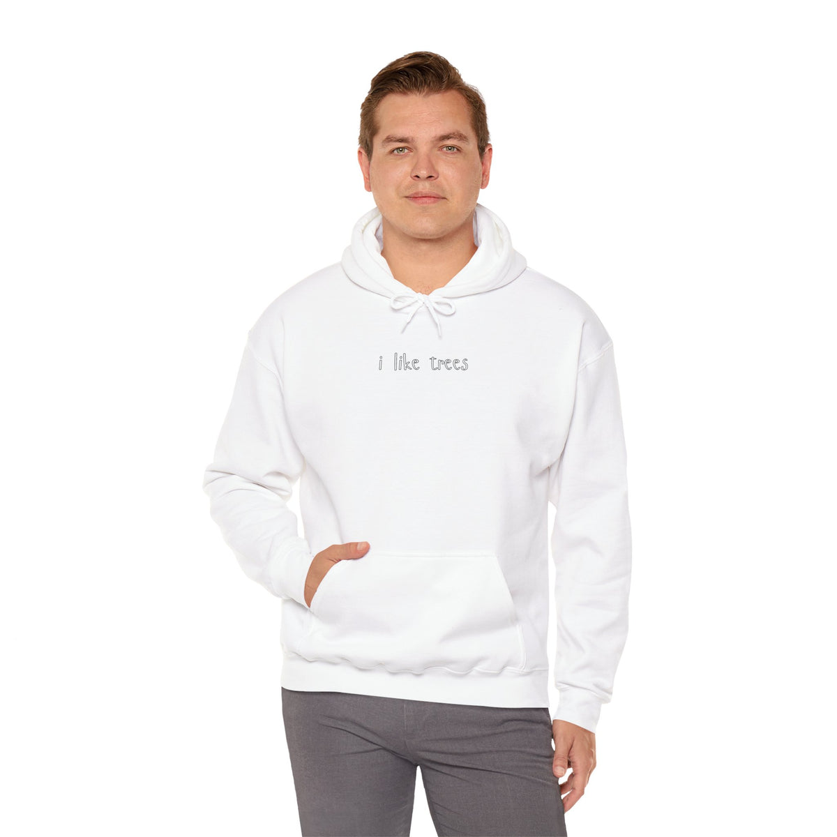 I Like Trees Hoodie – Minimalist Nature Graphic Sweatshirt
