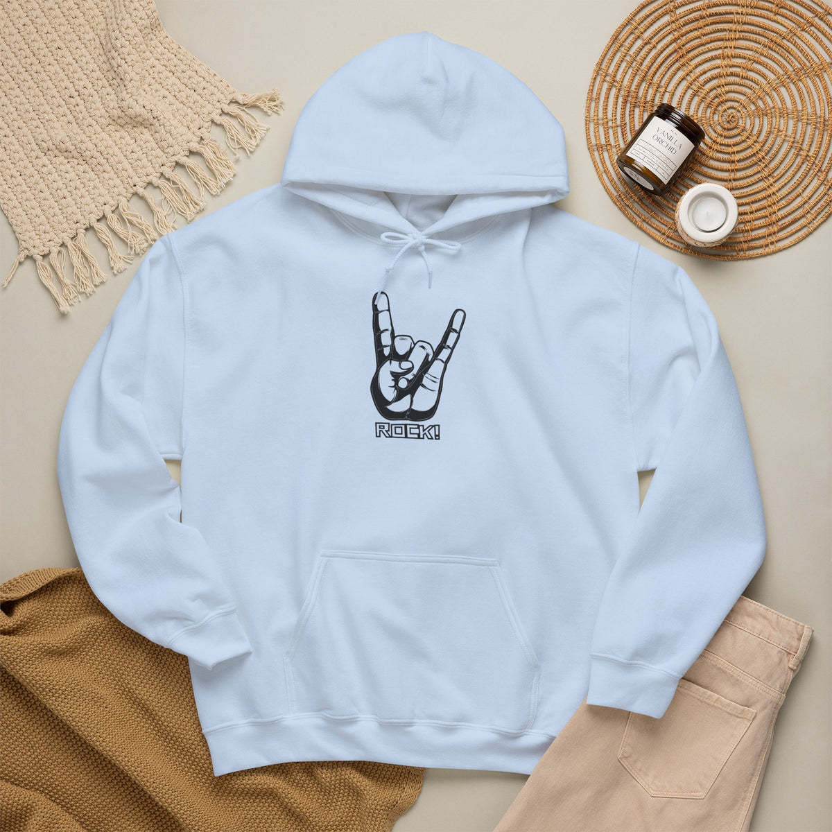 Rock On Hoodie — Cozy Graphic Pullover for Music Lovers