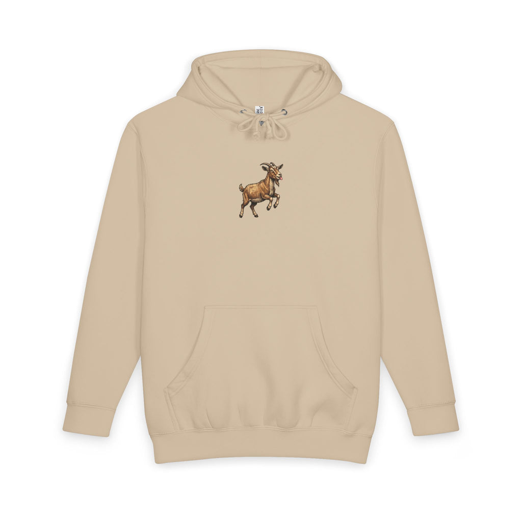 Goat Graphic Hoodie — Playful Farm Animal Pullover