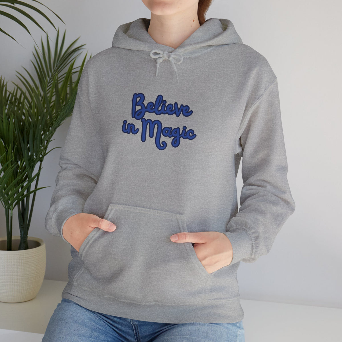 Believe in Magic Hoodie — Handwritten Script Comfort Pullover