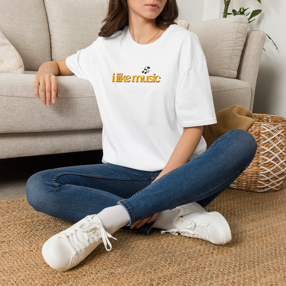 I Like Music T-Shirt – Minimalist Retro Music Note Tee