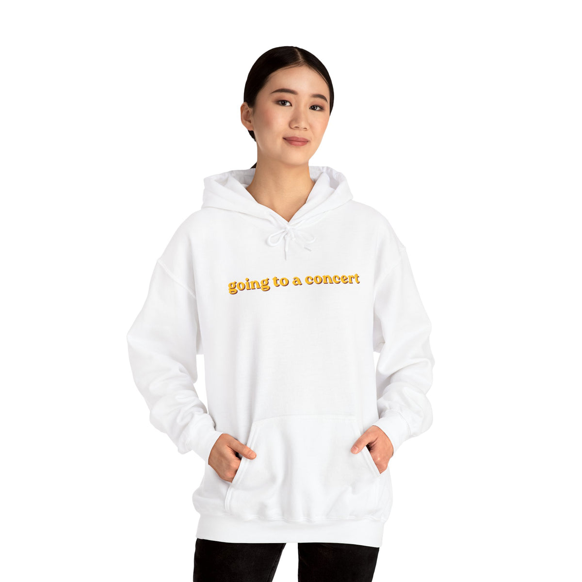 Hoodie — "going to a concert" Minimalist Music Lover Pullover