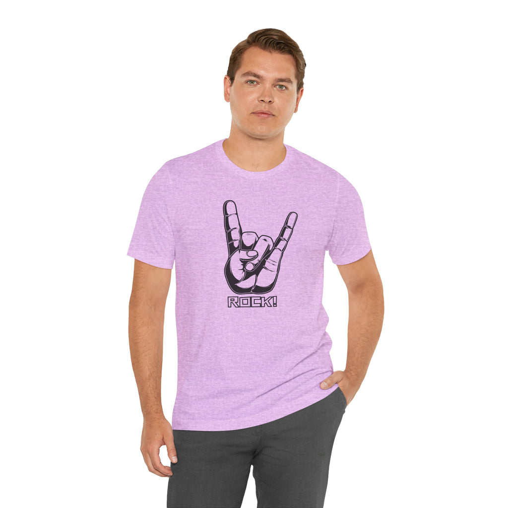 Rock Hand Graphic Tee – "Rock!" Band Concert T-Shirt