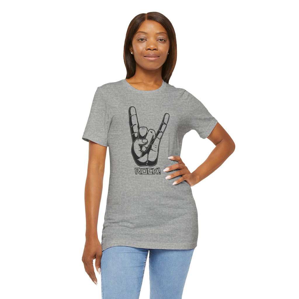 Rock Hand Graphic Tee – "Rock!" Band Concert T-Shirt
