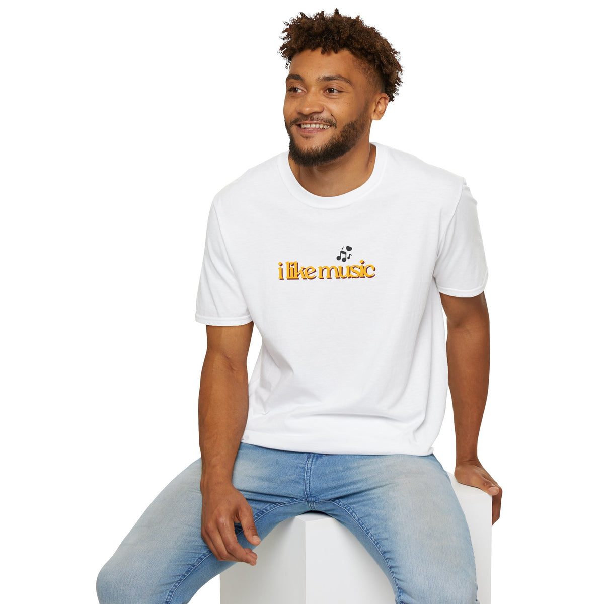 I Like Music T-Shirt – Minimalist Retro Music Note Tee
