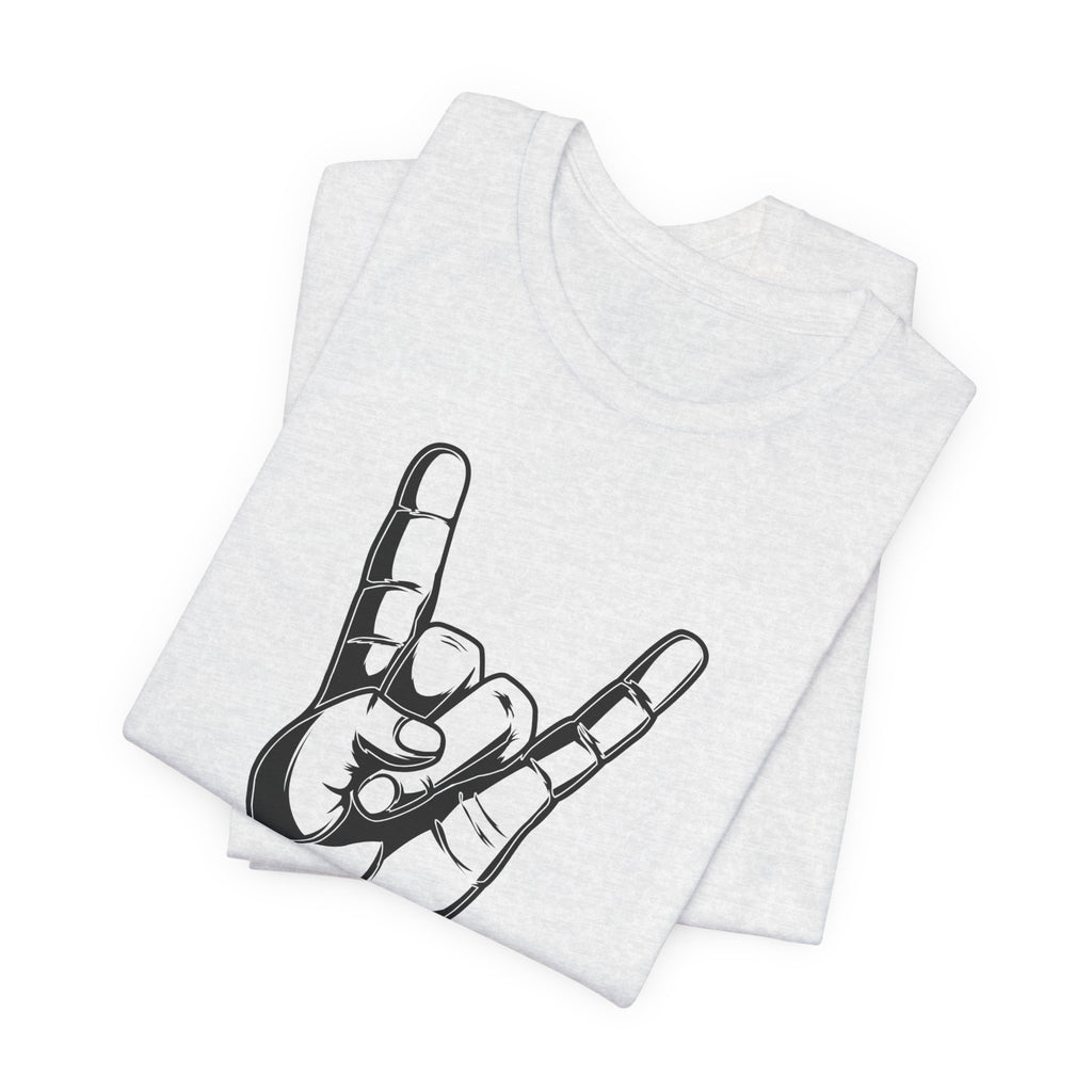 Rock Hand Graphic Tee – "Rock!" Band Concert T-Shirt