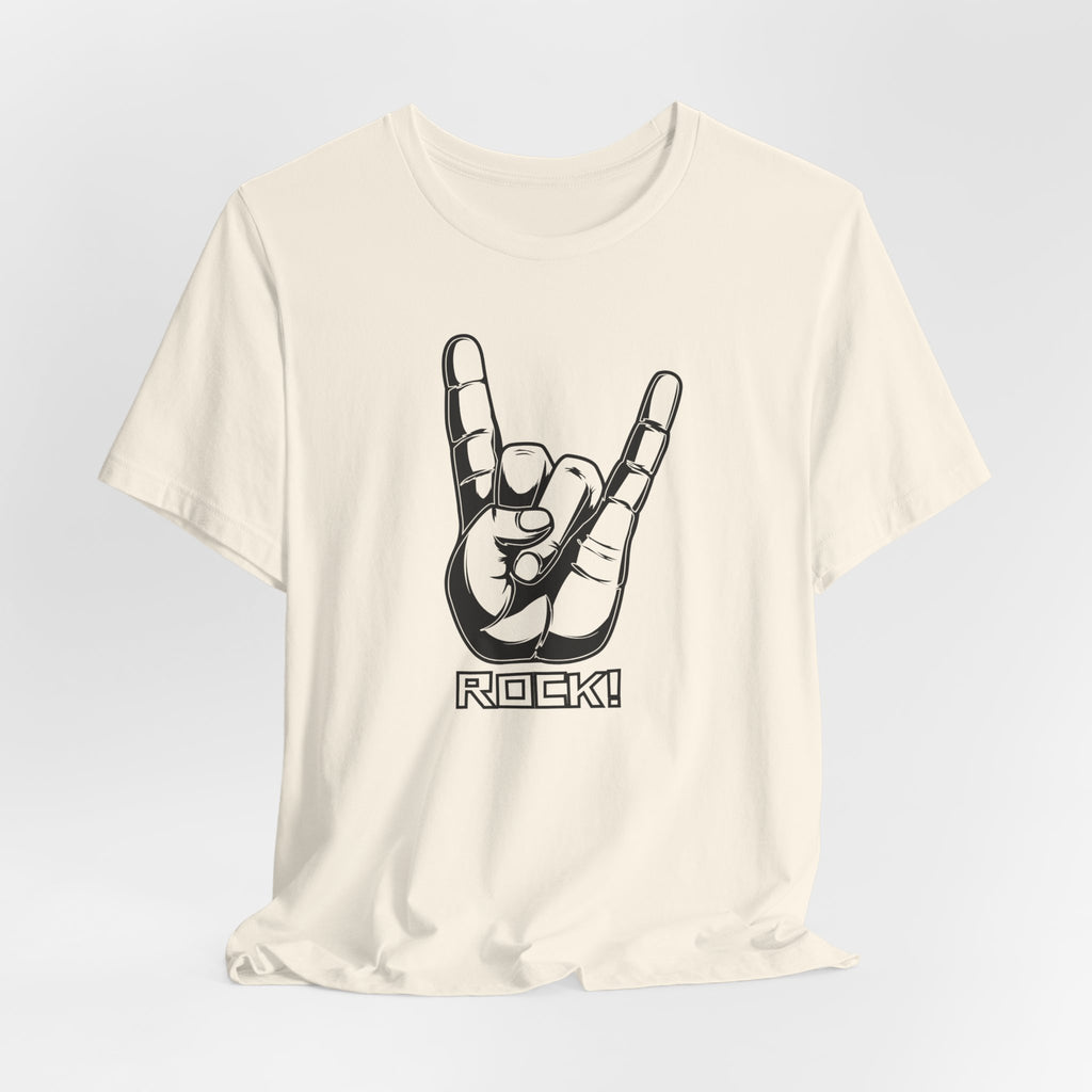 Rock Hand Graphic Tee – "Rock!" Band Concert T-Shirt