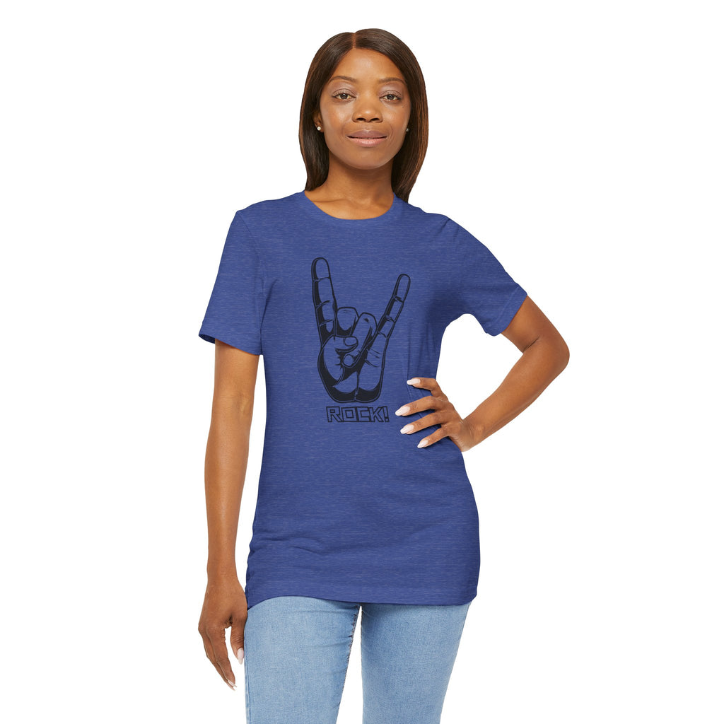 Rock Hand Graphic Tee – "Rock!" Band Concert T-Shirt