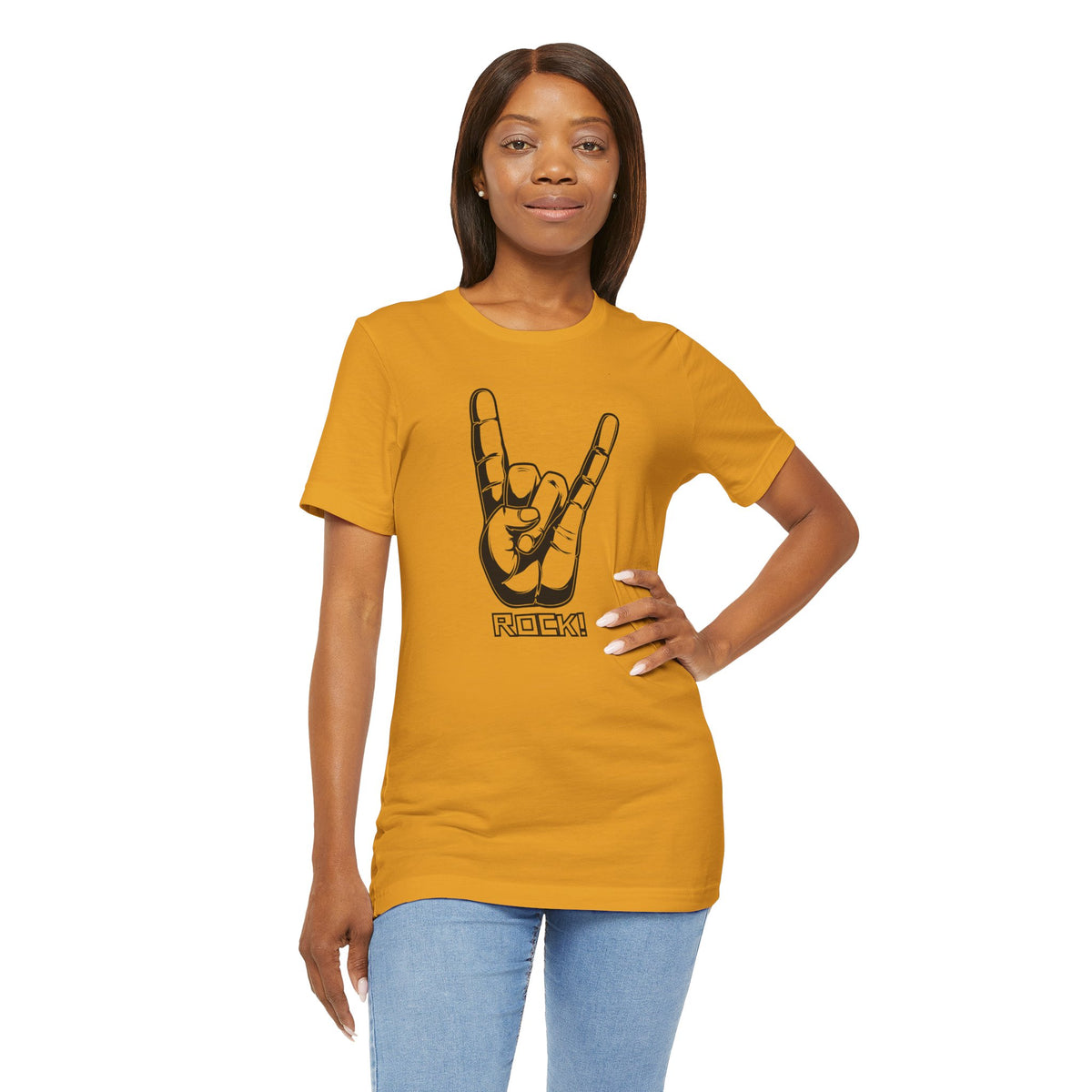 Rock Hand Graphic Tee – "Rock!" Band Concert T-Shirt
