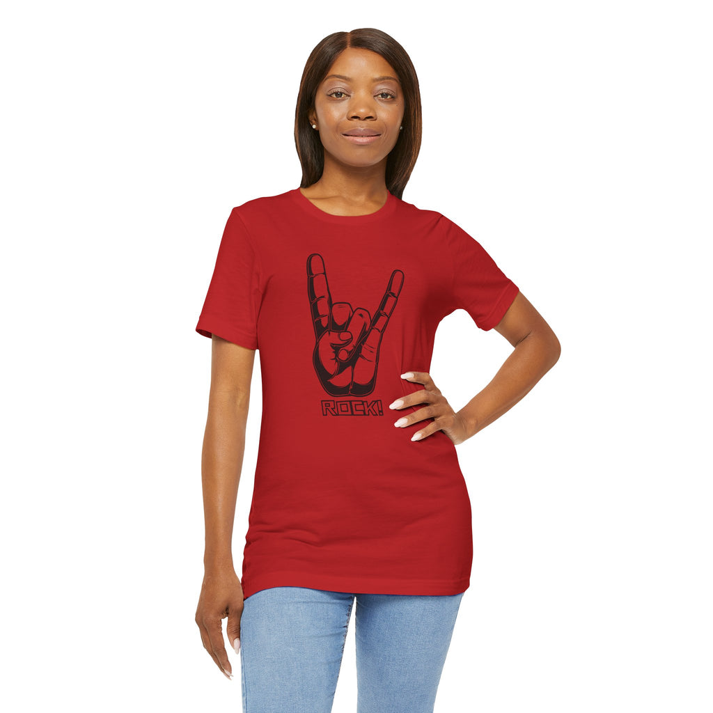 Rock Hand Graphic Tee – "Rock!" Band Concert T-Shirt