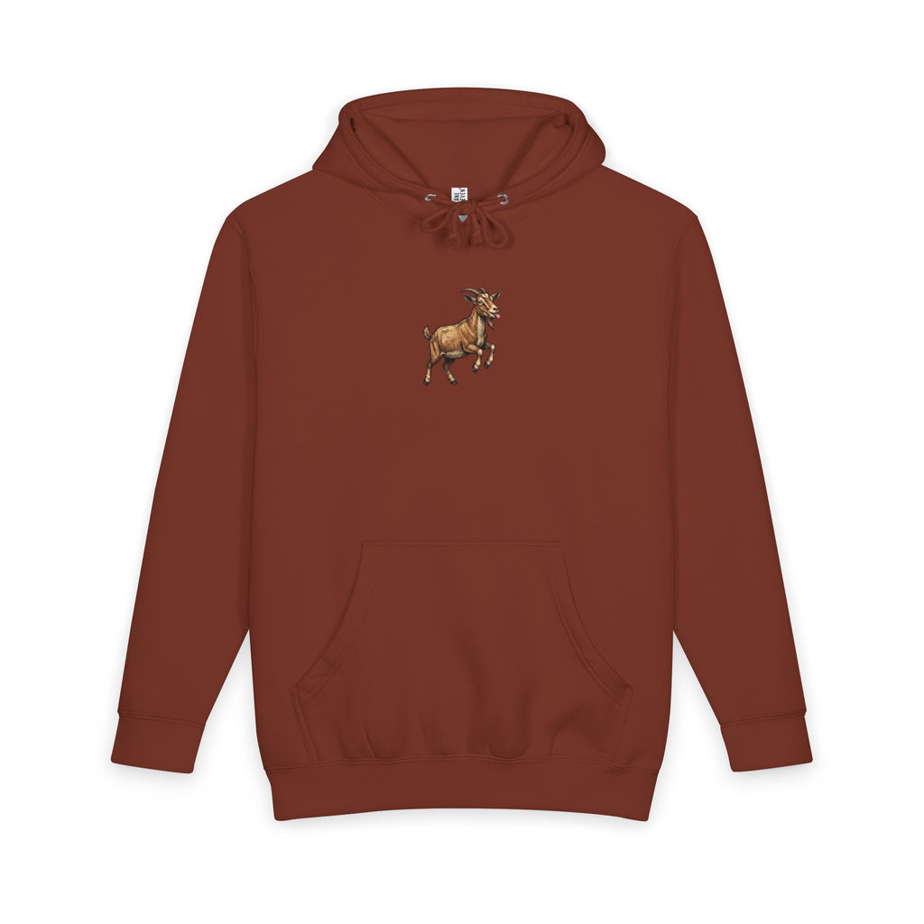 Goat Graphic Hoodie — Playful Farm Animal Pullover