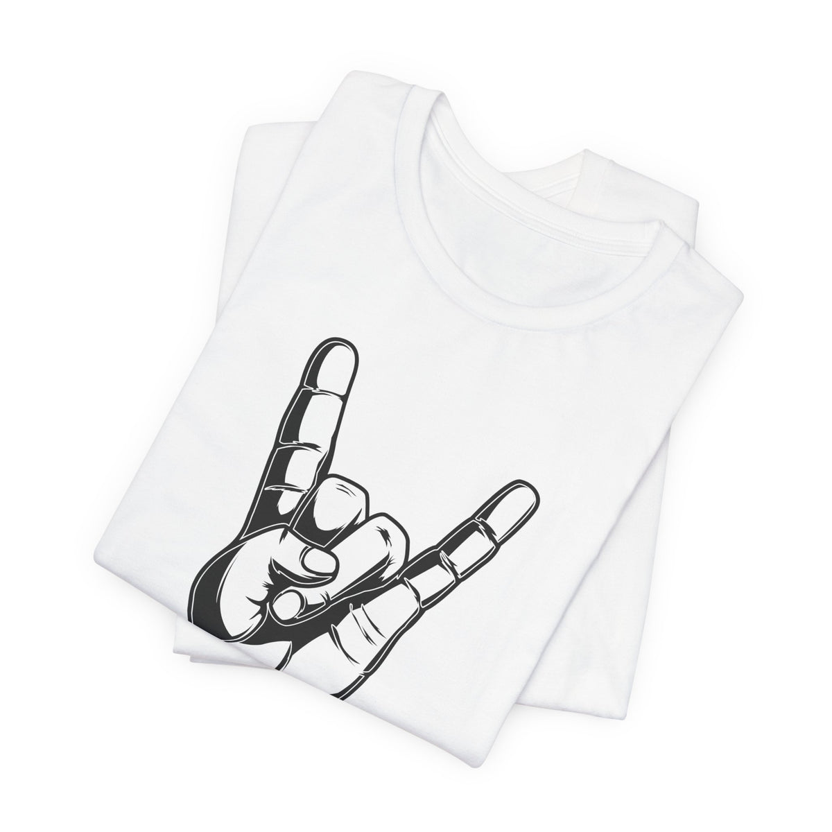 Rock Hand Graphic Tee – "Rock!" Band Concert T-Shirt