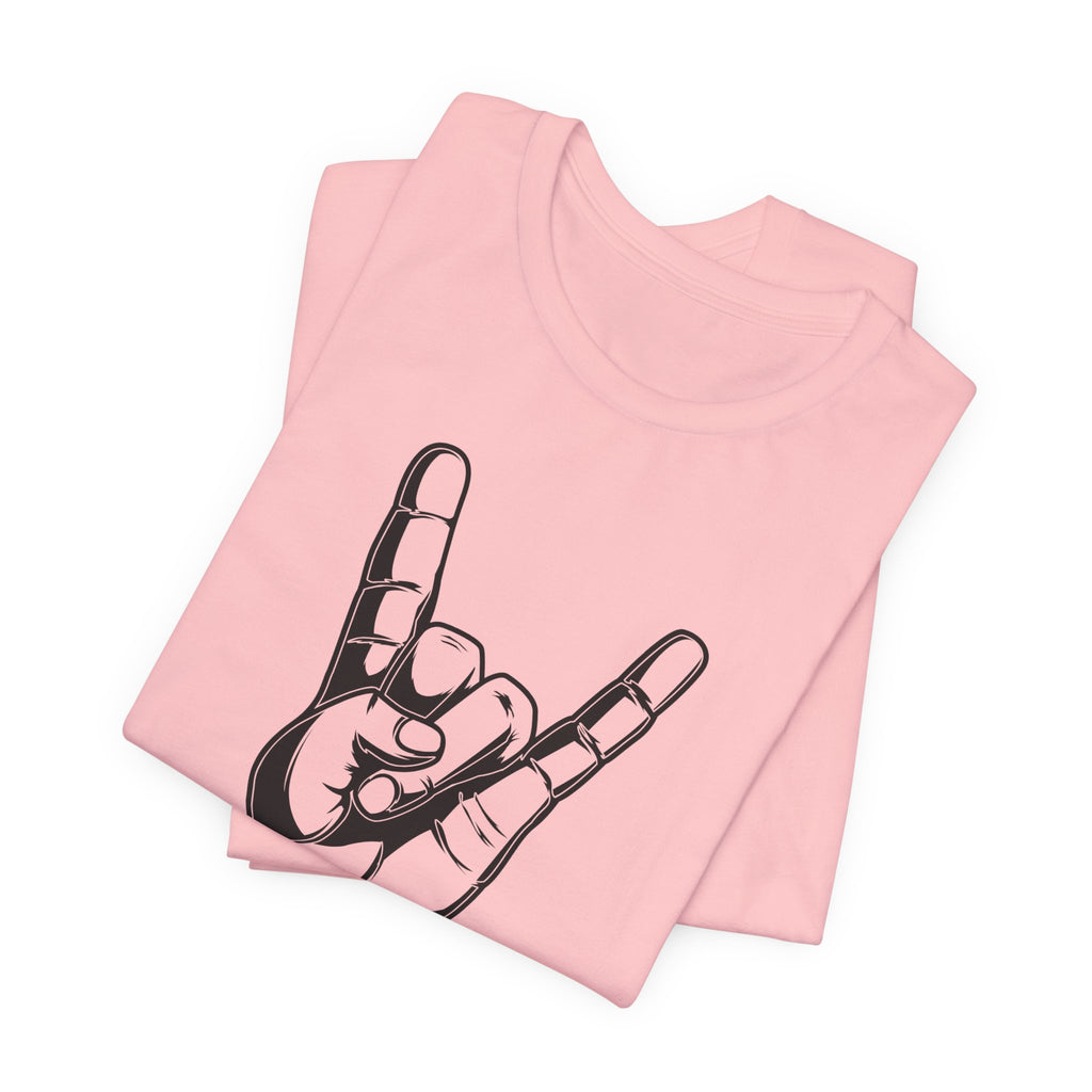 Rock Hand Graphic Tee – "Rock!" Band Concert T-Shirt