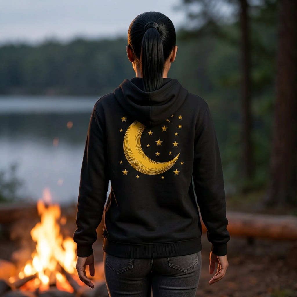 Moon & Stars Hoodie — Vintage Moon Hoodie
