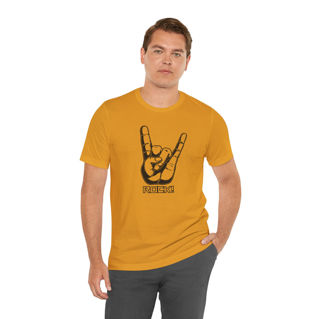 Rock Hand Graphic Tee – "Rock!" Band Concert T-Shirt