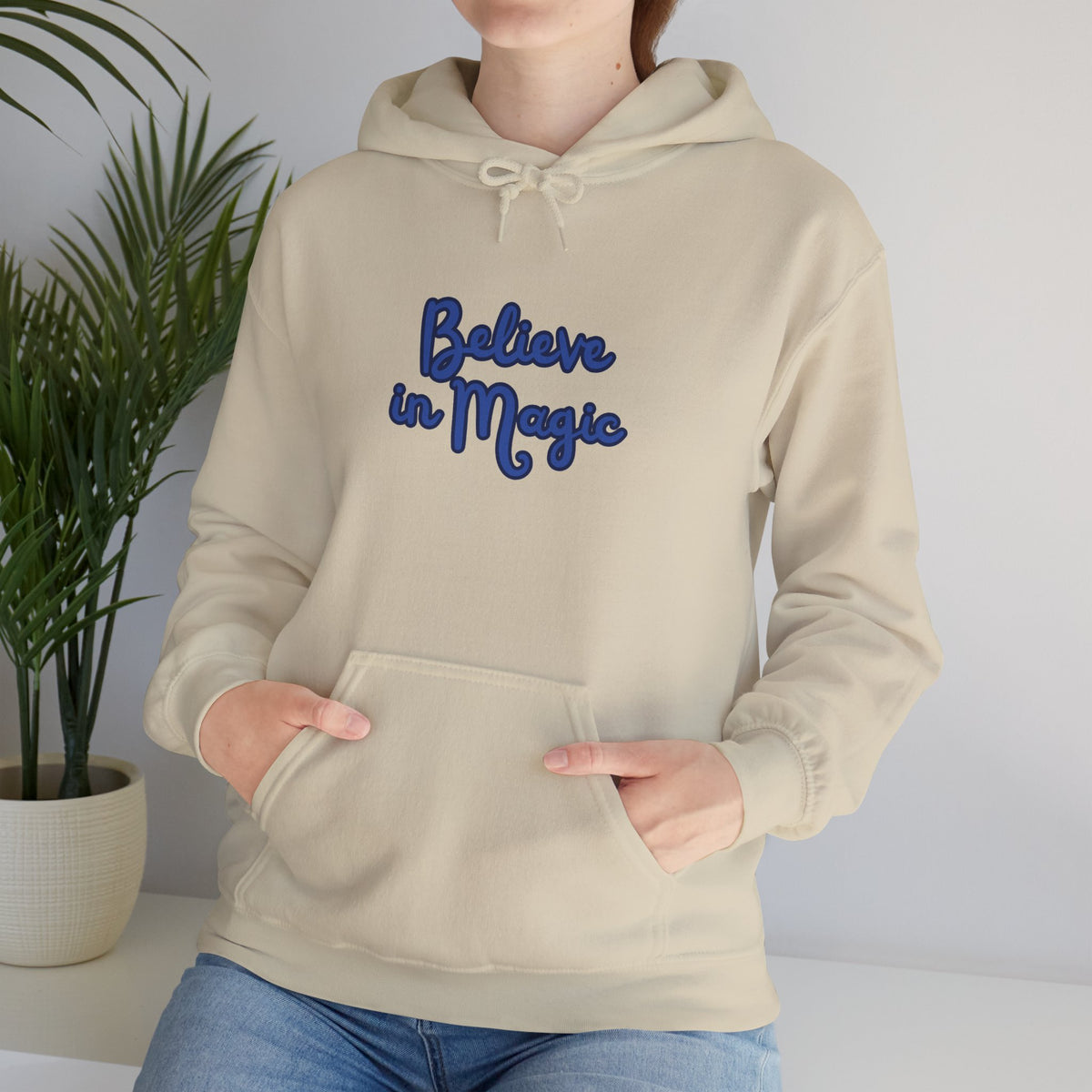 Believe in Magic Hoodie — Handwritten Script Comfort Pullover