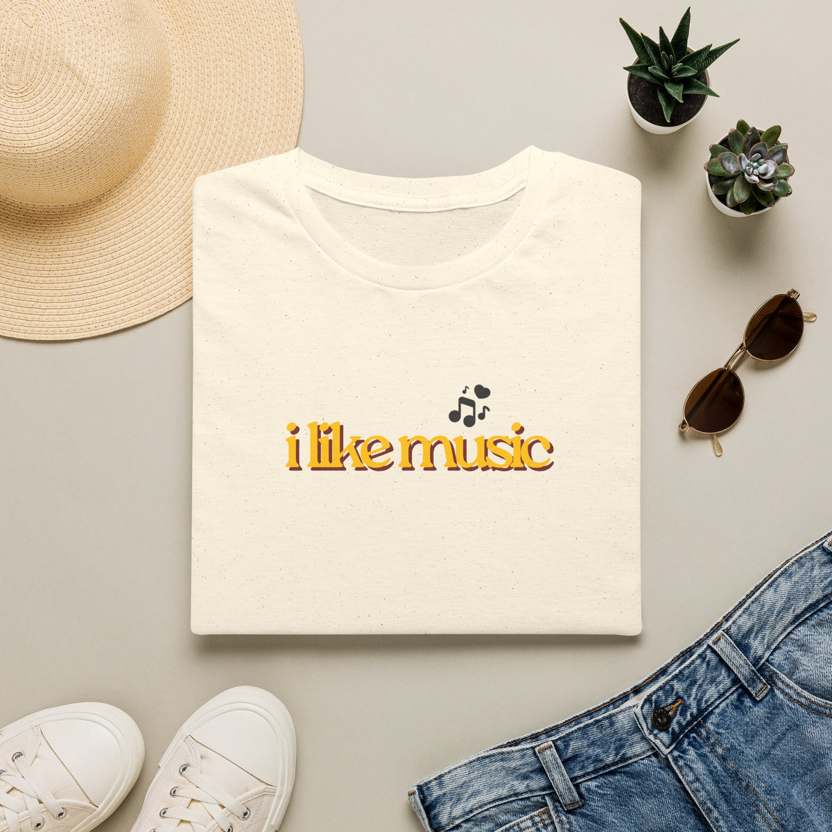 I Like Music T-Shirt – Minimalist Retro Music Note Tee