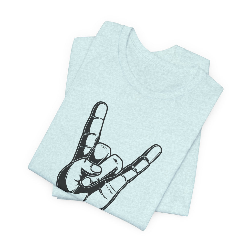 Rock Hand Graphic Tee – "Rock!" Band Concert T-Shirt