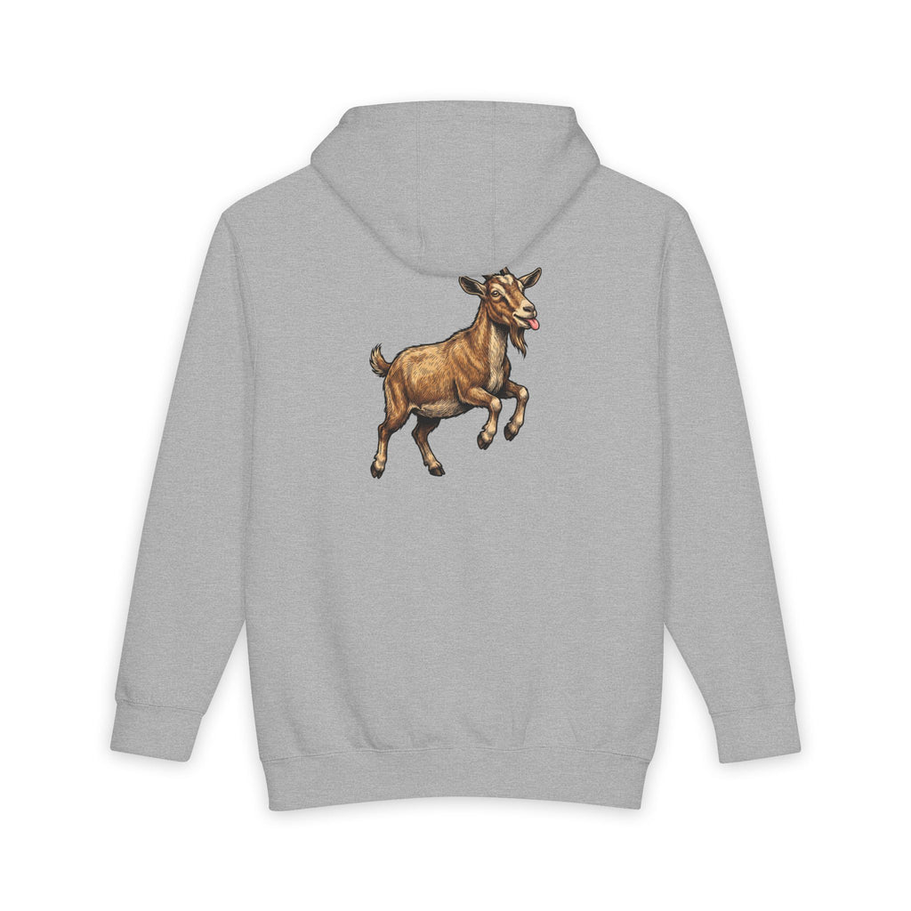 Goat Graphic Hoodie — Playful Farm Animal Pullover