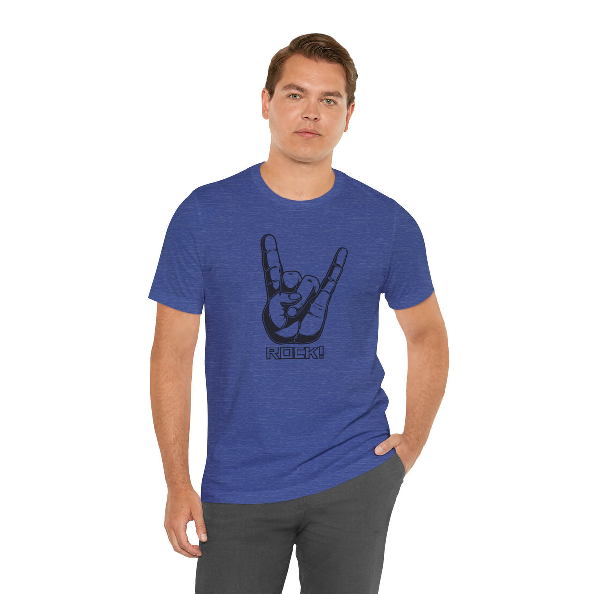 Rock Hand Graphic Tee – "Rock!" Band Concert T-Shirt