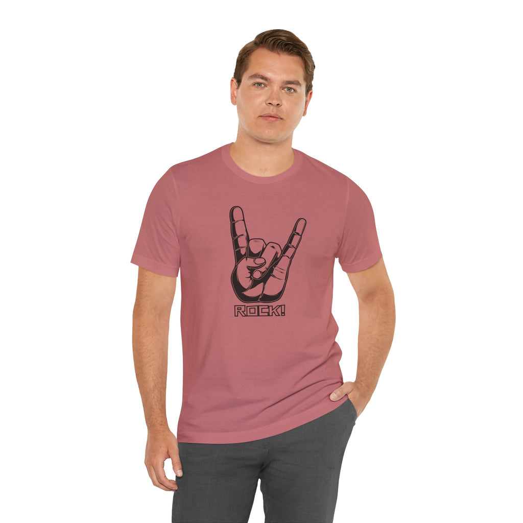 Rock Hand Graphic Tee – "Rock!" Band Concert T-Shirt