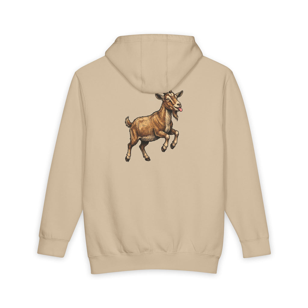 Goat Graphic Hoodie — Playful Farm Animal Pullover