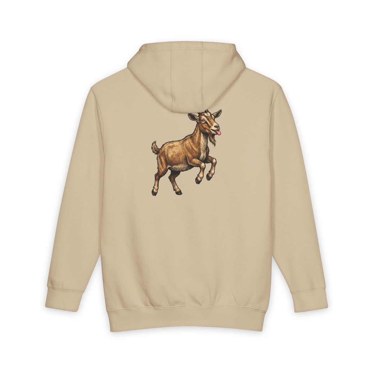 Goat Graphic Hoodie — Playful Farm Animal Pullover