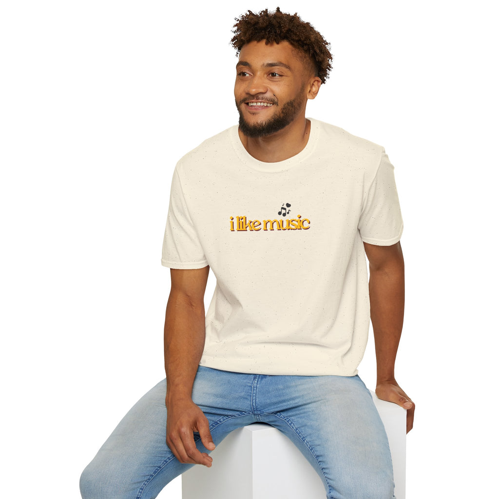 I Like Music T-Shirt – Minimalist Retro Music Note Tee