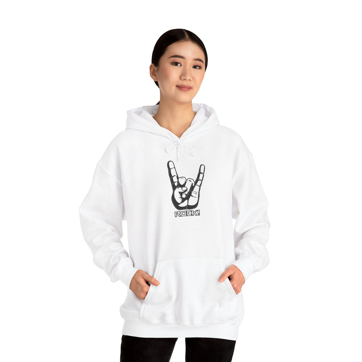 Rock On Hoodie — Cozy Graphic Pullover for Music Lovers